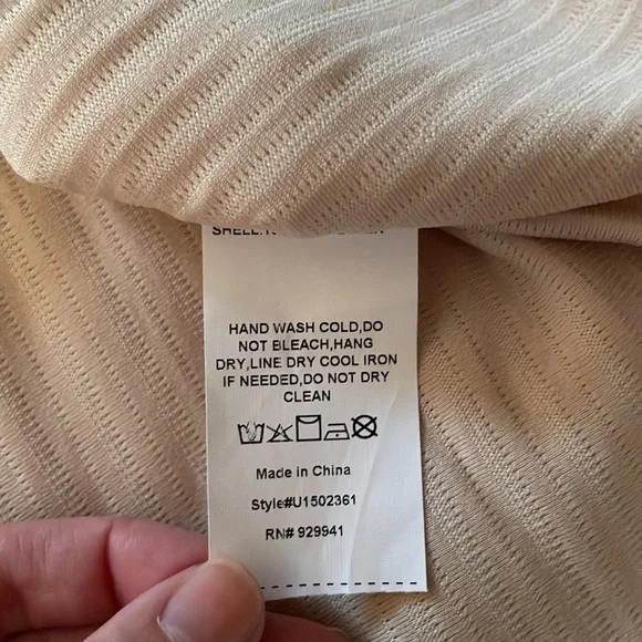 Champagne Pleated Lace-Trim Square Neck Tunic - Picture 8 of 9